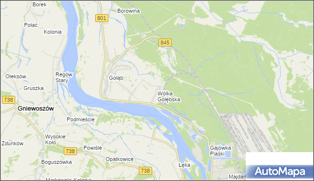 mapa Wólka Gołębska, Wólka Gołębska na mapie Targeo