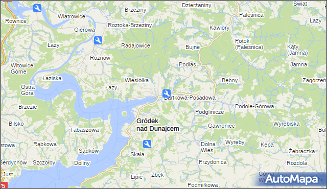 mapa Bartkowa-Posadowa, Bartkowa-Posadowa na mapie Targeo