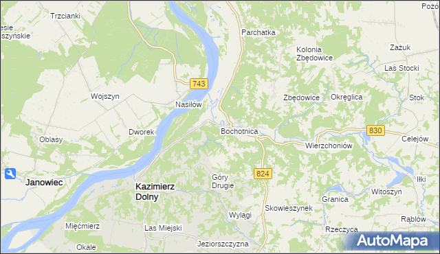 mapa Bochotnica, Bochotnica na mapie Targeo