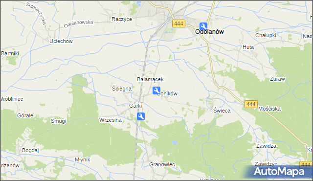 mapa Boników, Boników na mapie Targeo