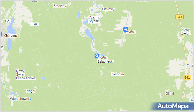 mapa Bryńsk Szlachecki, Bryńsk Szlachecki na mapie Targeo