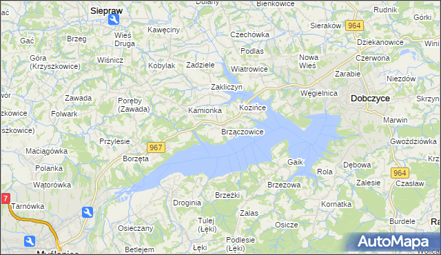 mapa Brzączowice, Brzączowice na mapie Targeo