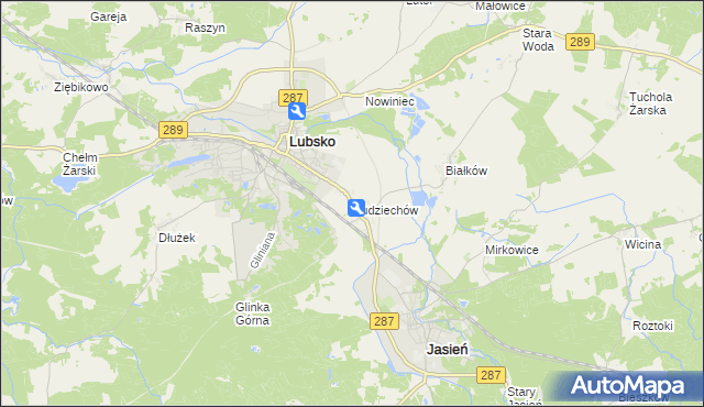 mapa Budziechów, Budziechów na mapie Targeo