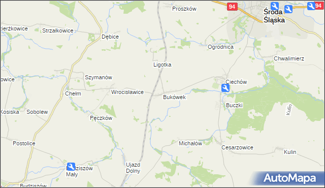 mapa Bukówek, Bukówek na mapie Targeo