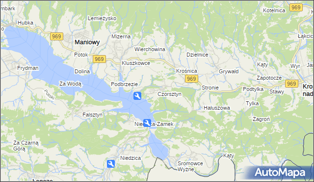 mapa Czorsztyn, Czorsztyn na mapie Targeo