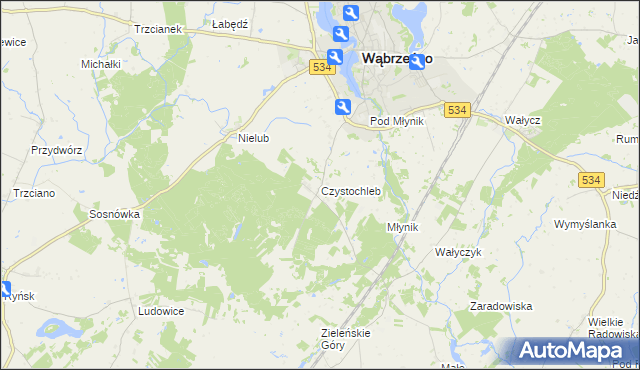 mapa Czystochleb, Czystochleb na mapie Targeo