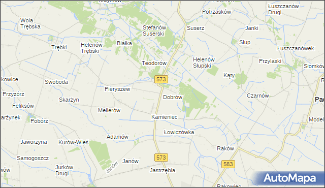mapa Dobrów gmina Szczawin Kościelny, Dobrów gmina Szczawin Kościelny na mapie Targeo