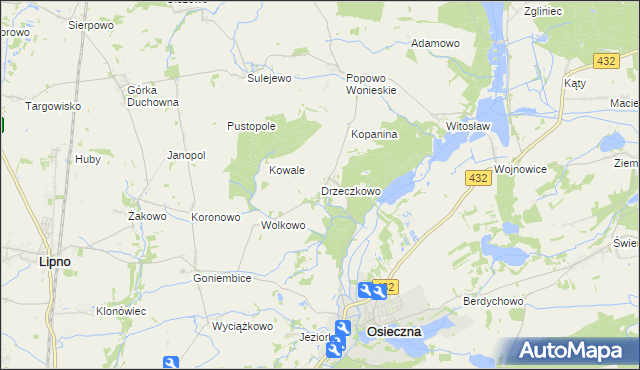 mapa Drzeczkowo, Drzeczkowo na mapie Targeo