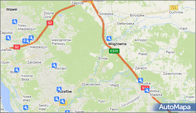 mapa Emów, Emów na mapie Targeo