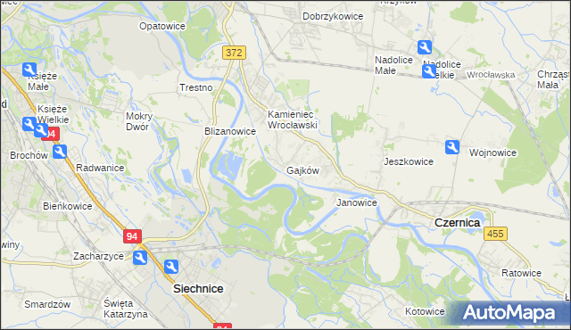 mapa Gajków, Gajków na mapie Targeo