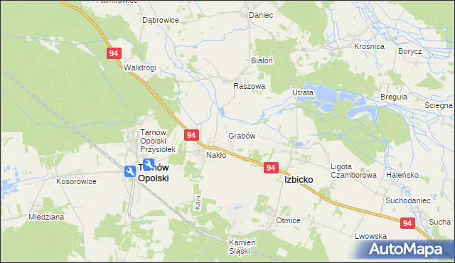 mapa Grabów gmina Izbicko, Grabów gmina Izbicko na mapie Targeo