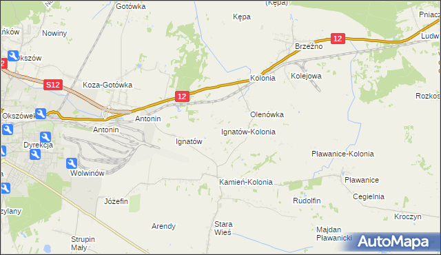 mapa Ignatów-Kolonia, Ignatów-Kolonia na mapie Targeo