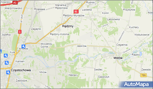 mapa Jaskrów, Jaskrów na mapie Targeo