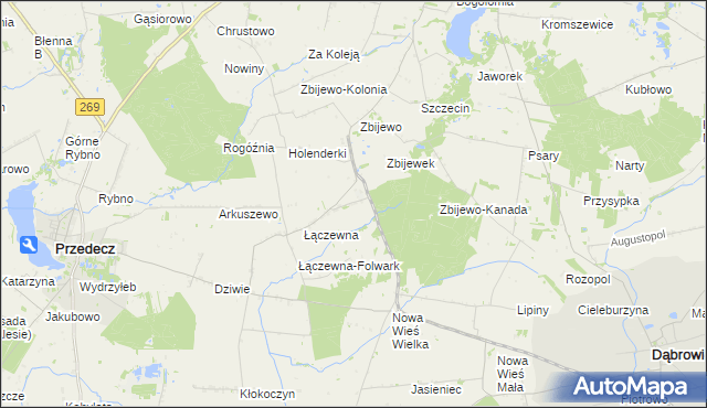 mapa Józefowo gmina Przedecz, Józefowo gmina Przedecz na mapie Targeo
