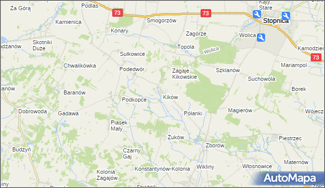 mapa Kików, Kików na mapie Targeo