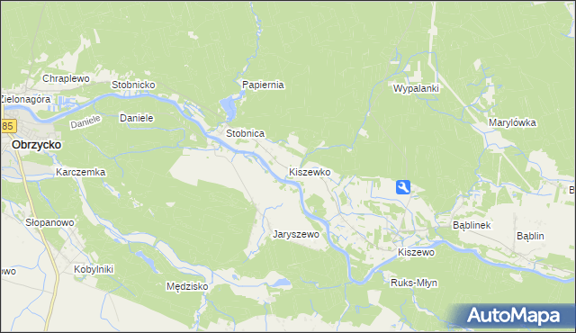 mapa Kiszewko, Kiszewko na mapie Targeo