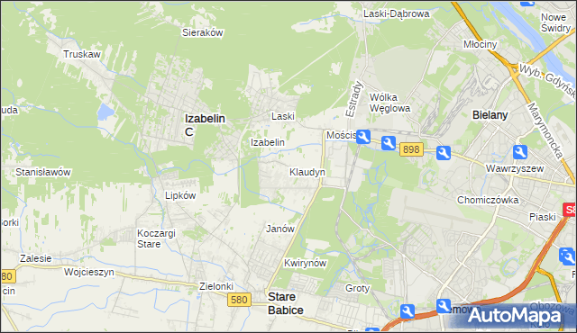 mapa Klaudyn, Klaudyn na mapie Targeo