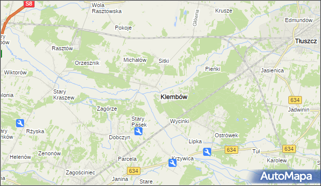 mapa Klembów, Klembów na mapie Targeo