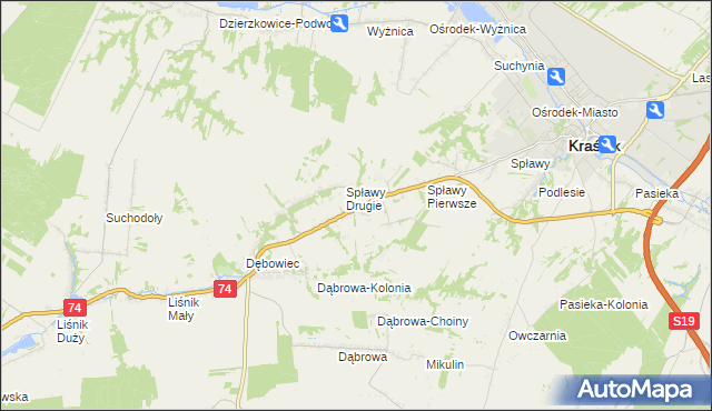 mapa Kowalin, Kowalin na mapie Targeo