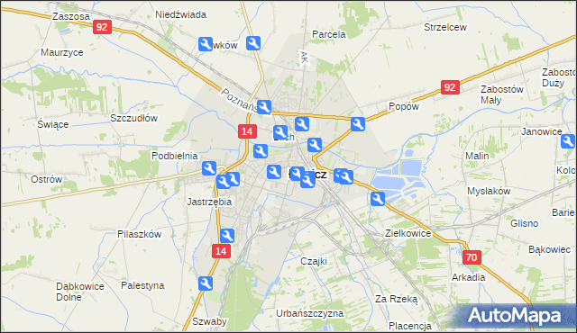 mapa Łowicza, Łowicz na mapie Targeo