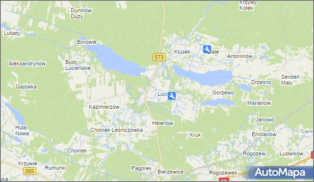 mapa Lucień, Lucień na mapie Targeo