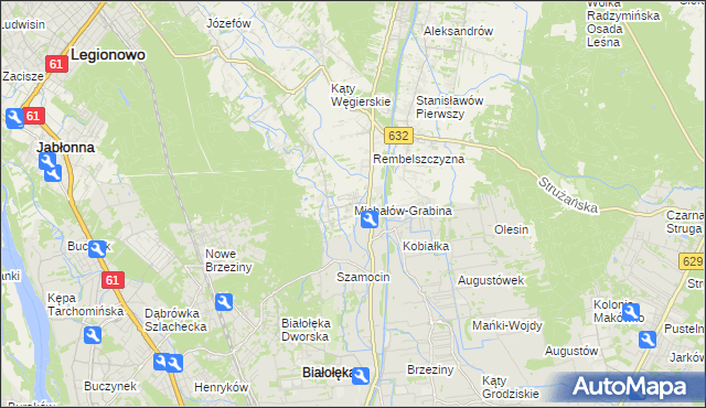 mapa Michałów-Grabina, Michałów-Grabina na mapie Targeo
