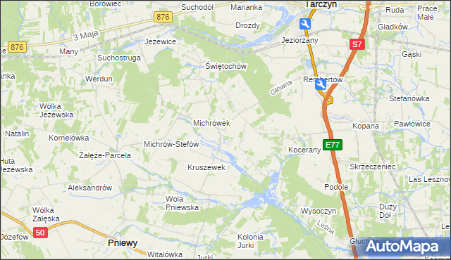 mapa Michrów, Michrów na mapie Targeo