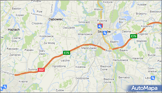mapa Międzyświeć, Międzyświeć na mapie Targeo