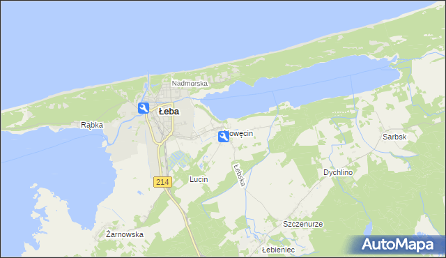 mapa Nowęcin, Nowęcin na mapie Targeo