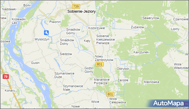 mapa Nowy Zambrzyków, Nowy Zambrzyków na mapie Targeo