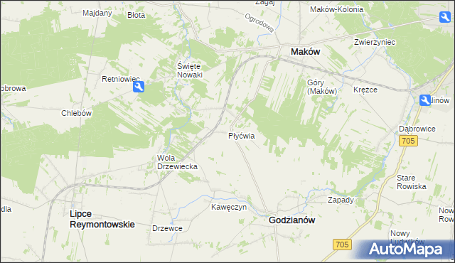 mapa Płyćwia, Płyćwia na mapie Targeo