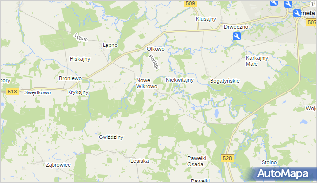 mapa Podągi, Podągi na mapie Targeo