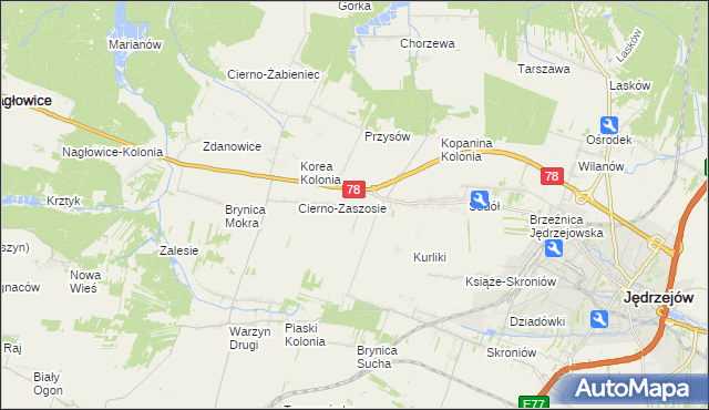 mapa Prząsław, Prząsław na mapie Targeo