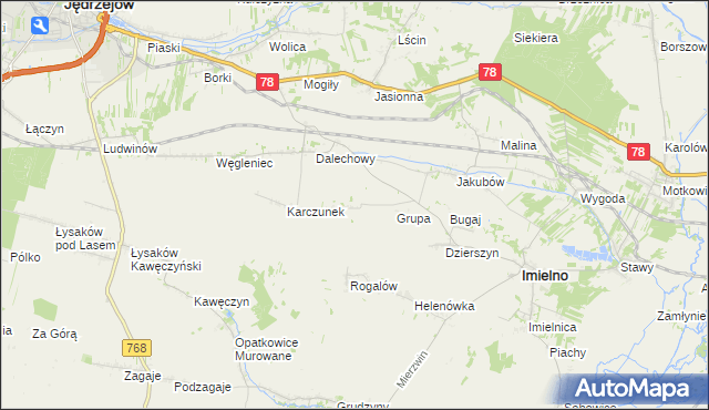 mapa Rajchotka, Rajchotka na mapie Targeo