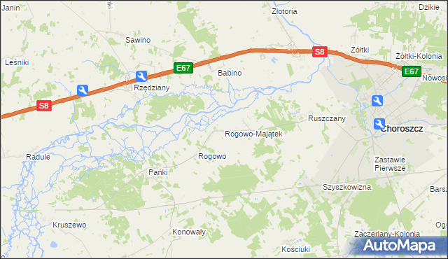 mapa Rogowo-Majątek, Rogowo-Majątek na mapie Targeo