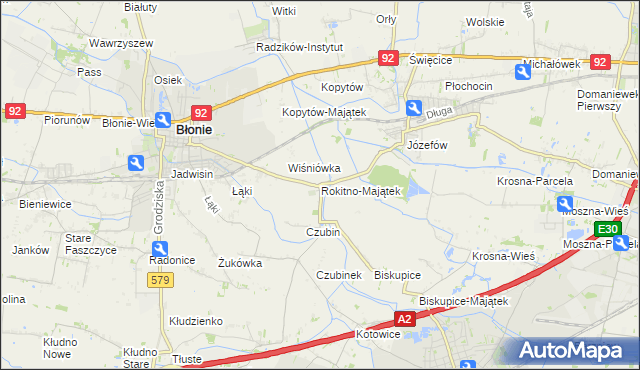 mapa Rokitno-Majątek, Rokitno-Majątek na mapie Targeo