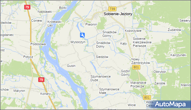mapa Siedzów, Siedzów na mapie Targeo