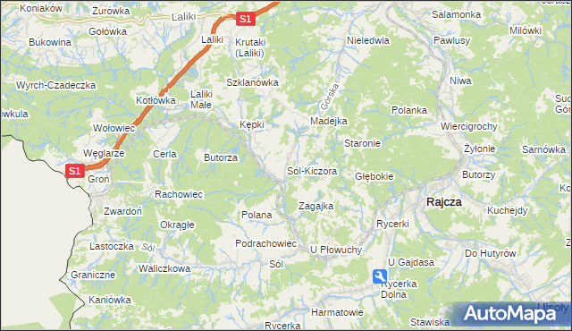mapa Sól-Kiczora, Sól-Kiczora na mapie Targeo