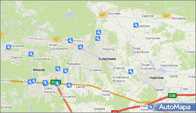 mapa Sulejówek, Sulejówek na mapie Targeo