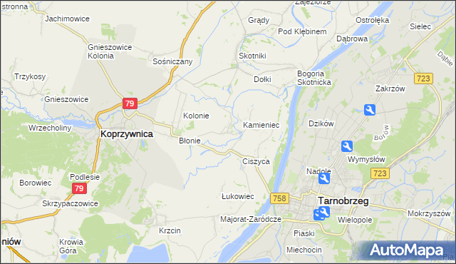 mapa Świężyca, Świężyca na mapie Targeo