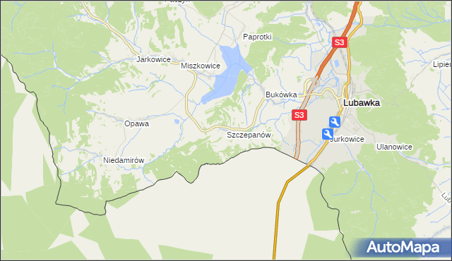 mapa Szczepanów gmina Lubawka, Szczepanów gmina Lubawka na mapie Targeo