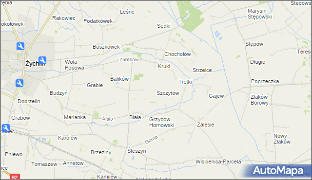 mapa Szczytów, Szczytów na mapie Targeo
