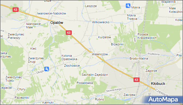 mapa Waleńczów, Waleńczów na mapie Targeo