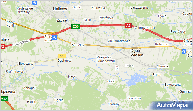 mapa Wielgolas Duchnowski, Wielgolas Duchnowski na mapie Targeo