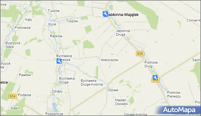mapa Wierciszów, Wierciszów na mapie Targeo
