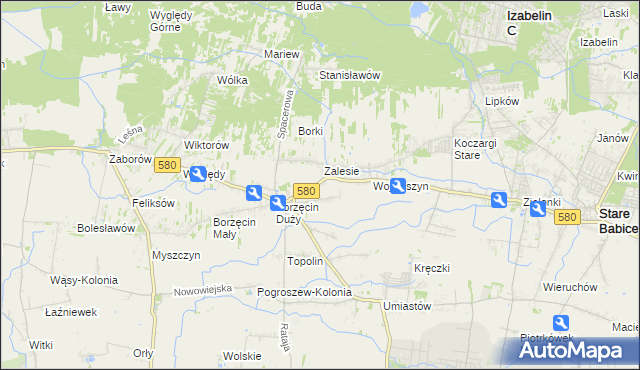 mapa Wierzbin, Wierzbin na mapie Targeo