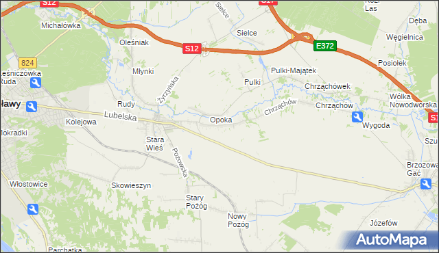 mapa Witowice gmina Końskowola, Witowice gmina Końskowola na mapie Targeo