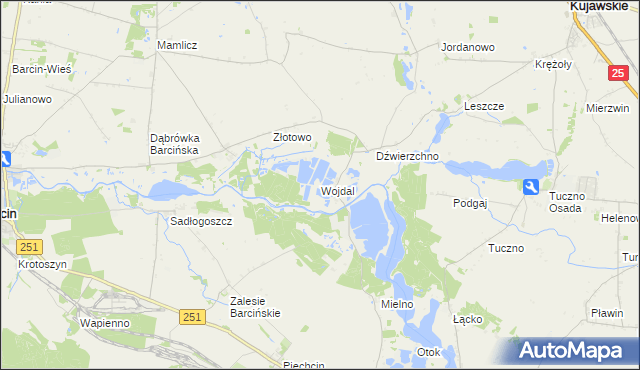 mapa Wojdal, Wojdal na mapie Targeo