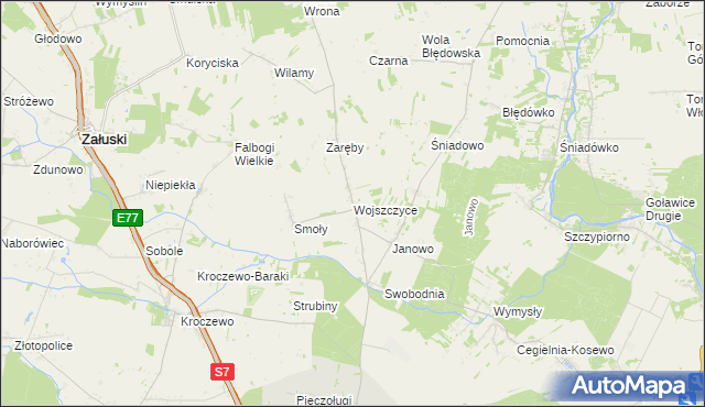 mapa Wojszczyce, Wojszczyce na mapie Targeo