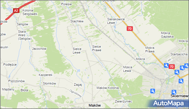 mapa Wola Makowska, Wola Makowska na mapie Targeo